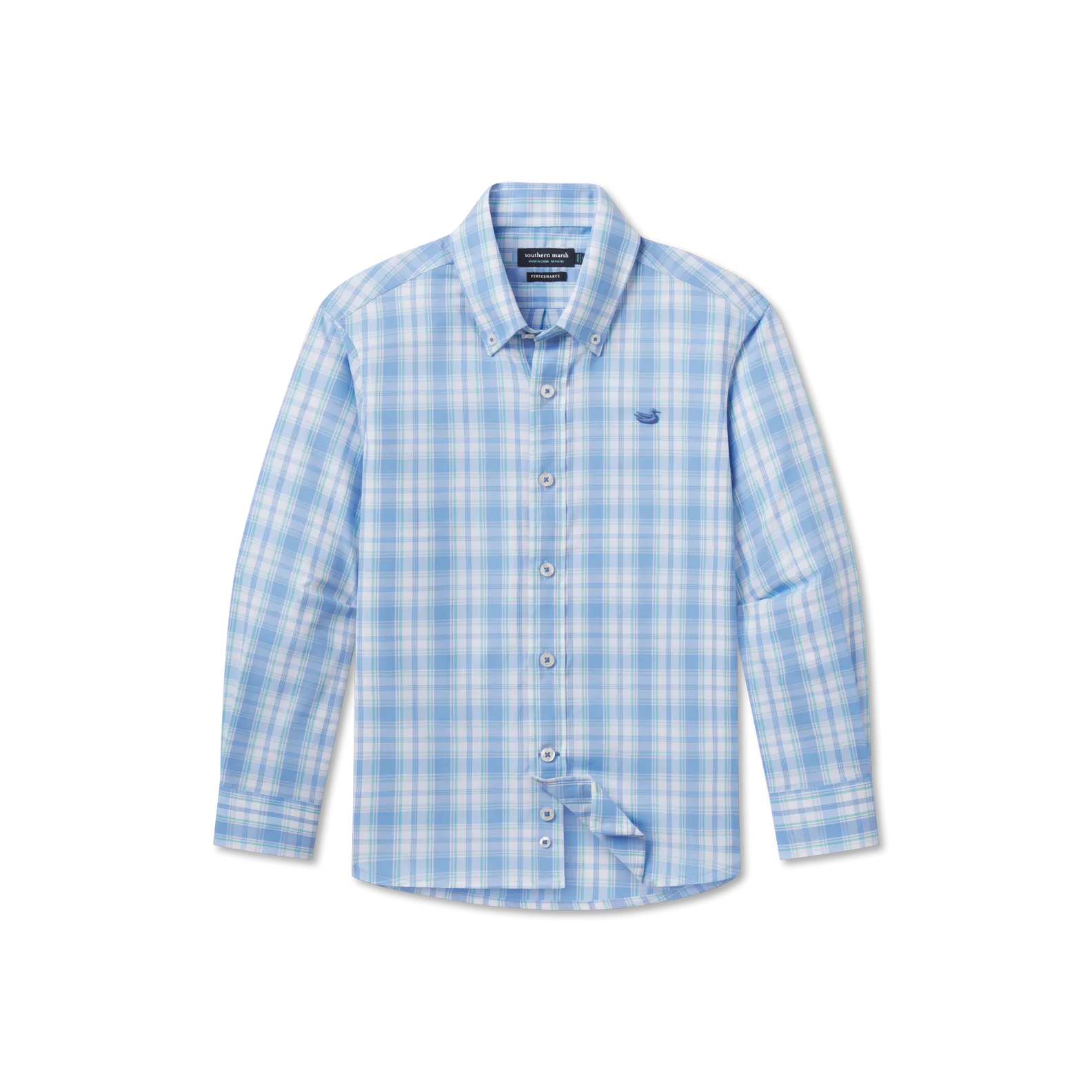 Southern Marsh 21 Youth Benton Performance Plaid Dress Shirt