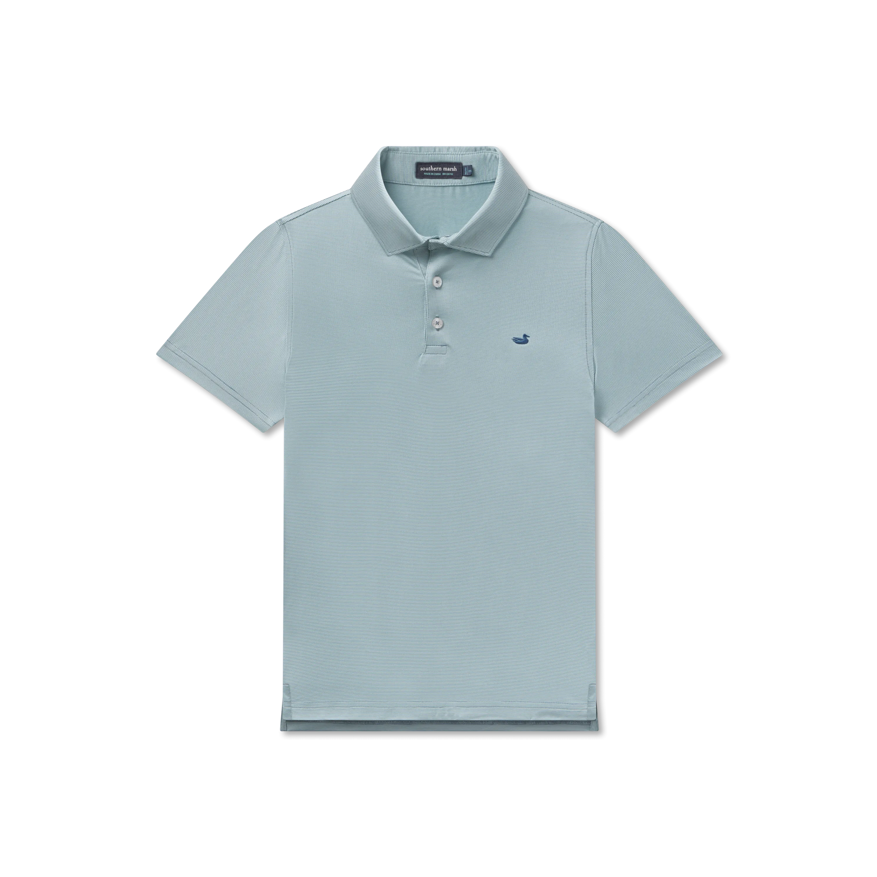 Southern Marsh 21 Youth Bermuda Performance Polo - Wellington Stripe