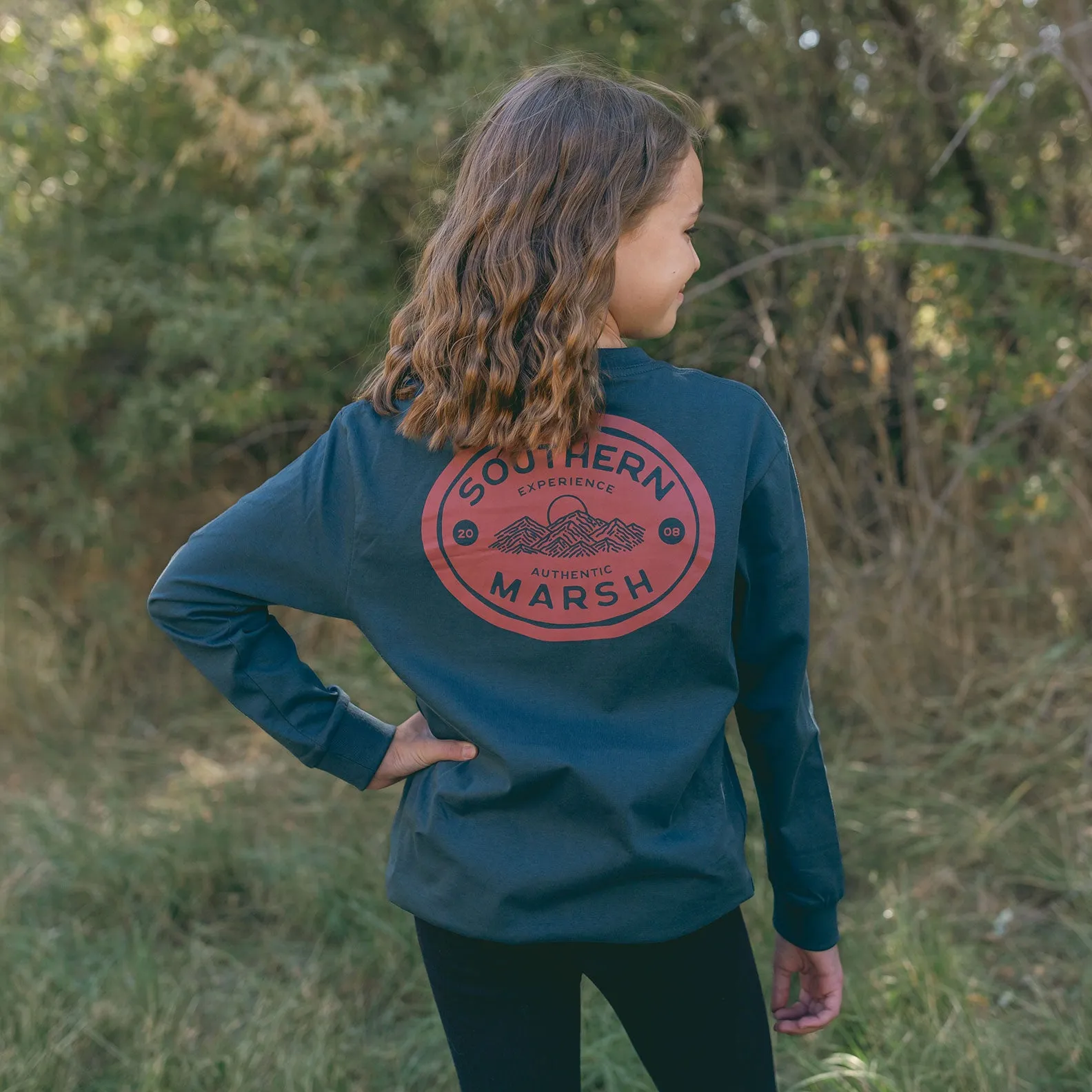 Southern Marsh 21 Youth Branding - Mountain Medallion - Long Sleeve Tee