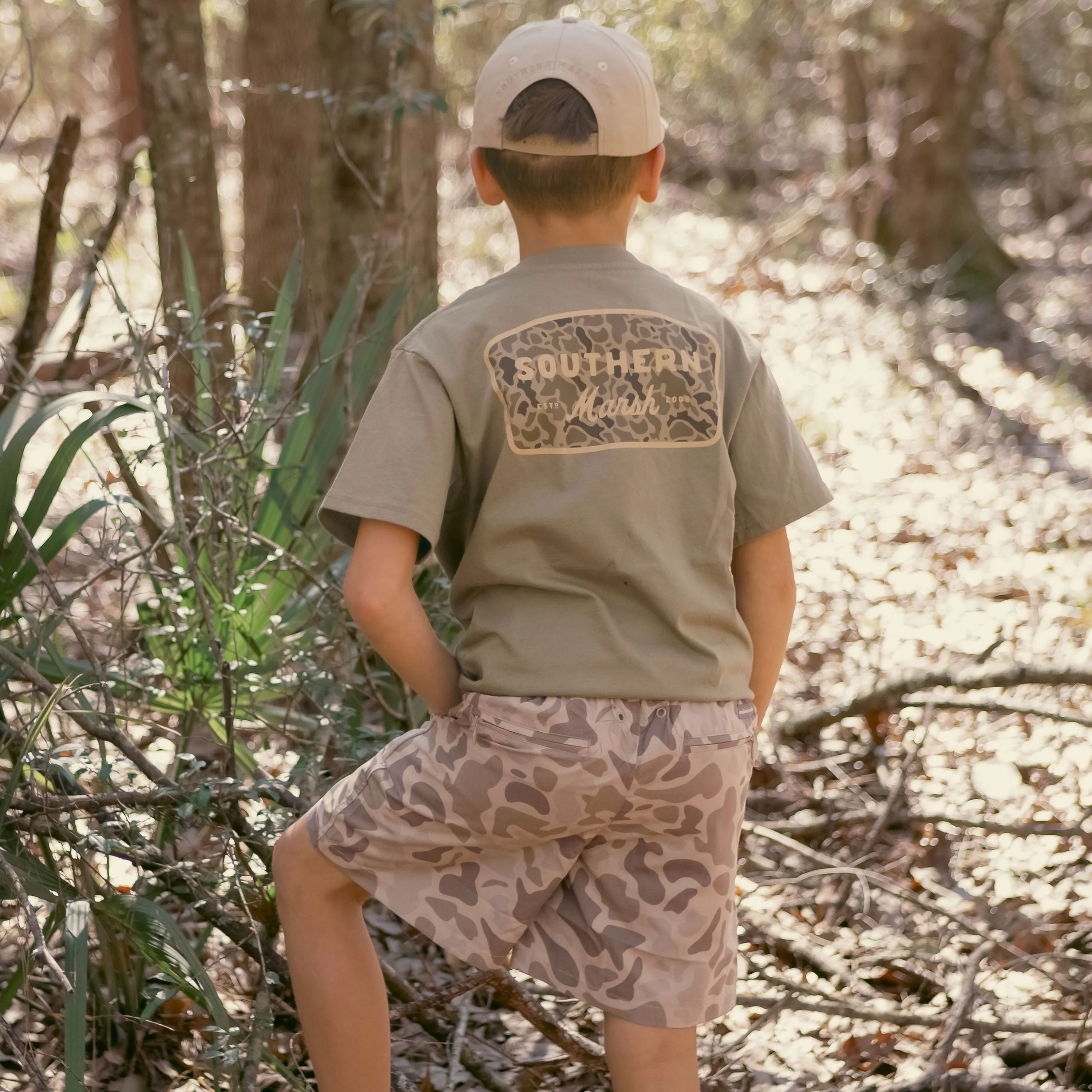 Southern Marsh 21 Youth Branding - Retro Camo Tee