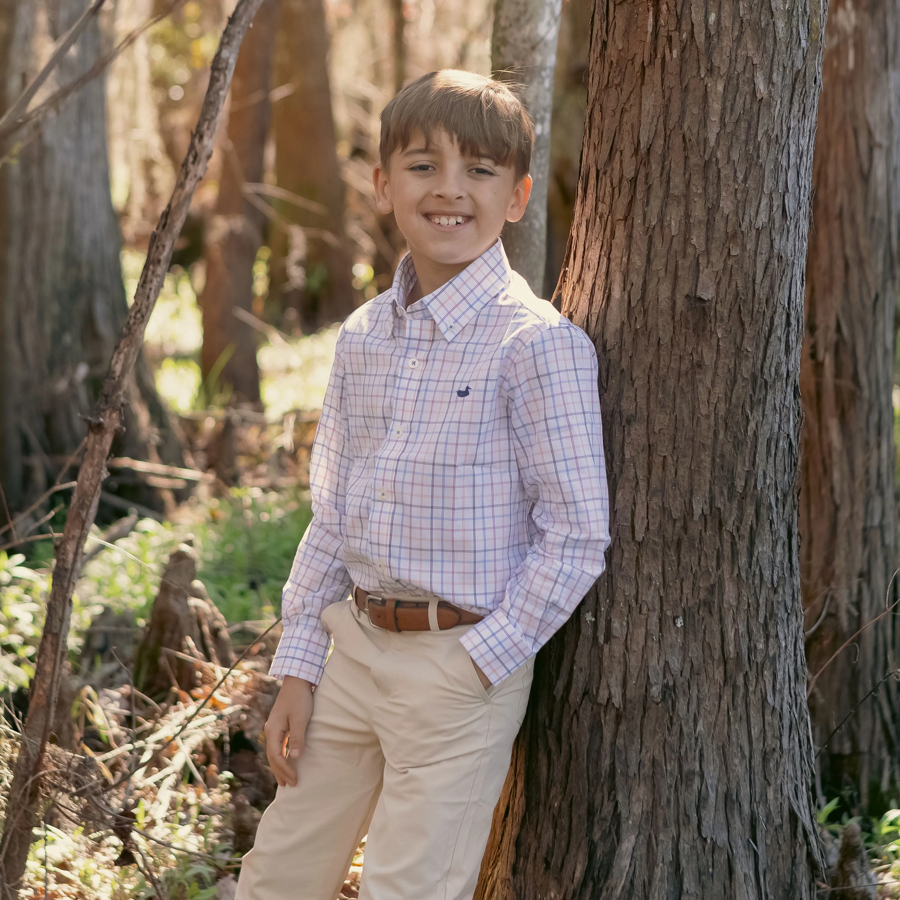 Southern Marsh 21 Youth Chateau Windowpane Dress Shirt