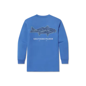 Southern Marsh 21 Youth Delta Fish Tee - Long Sleeve