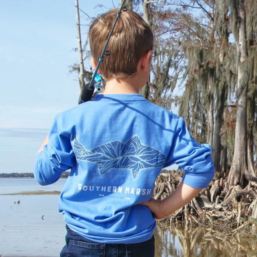 Southern Marsh 21 Youth Delta Fish Tee - Long Sleeve