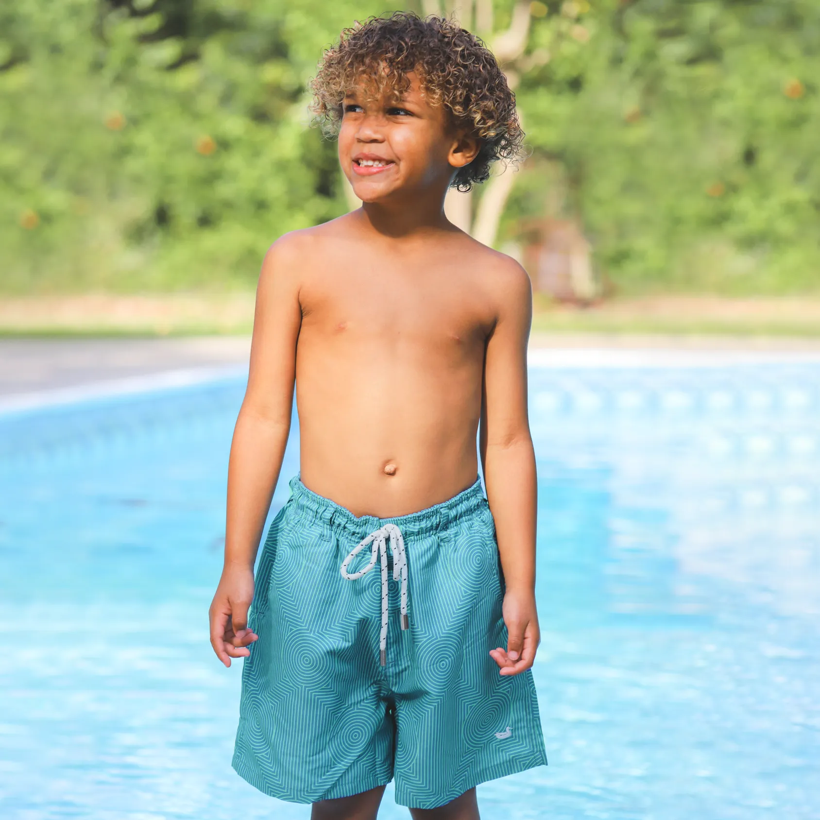 Southern Marsh 21 Youth Dockside Swim Trunk - Circle Maze
