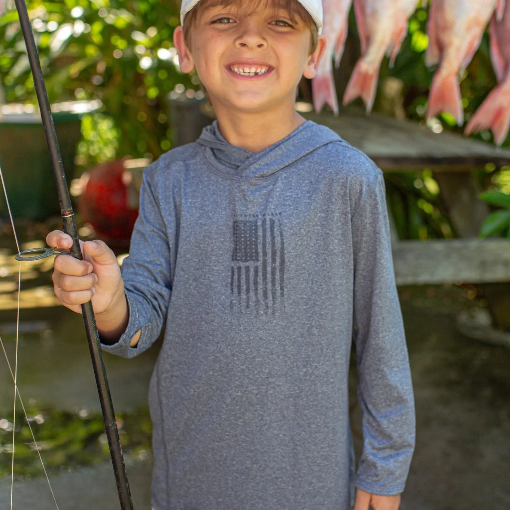 Southern Marsh 21 Youth FieldTec™ Featherlight Performance Hoodie - American Waters