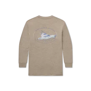 Southern Marsh 21 Youth FieldTec™ Heathered - Deep Sea - Long Sleeve