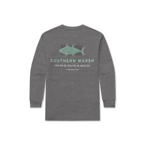 Southern Marsh 21 Youth FieldTec™ Heathered - Made in the Gulf - Tuna - Long Sleeve
