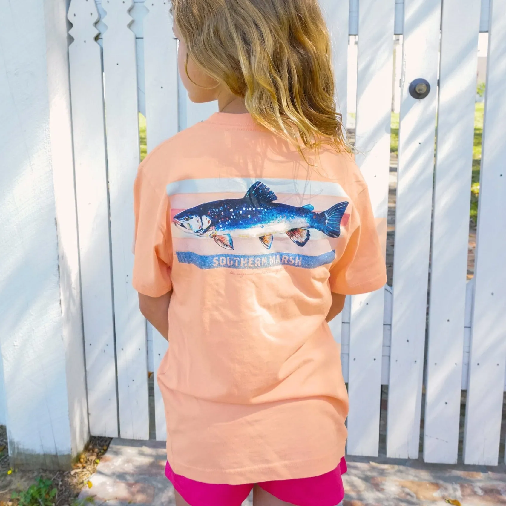 Southern Marsh 21 Youth Fishing Lines Tee - Brook Trout