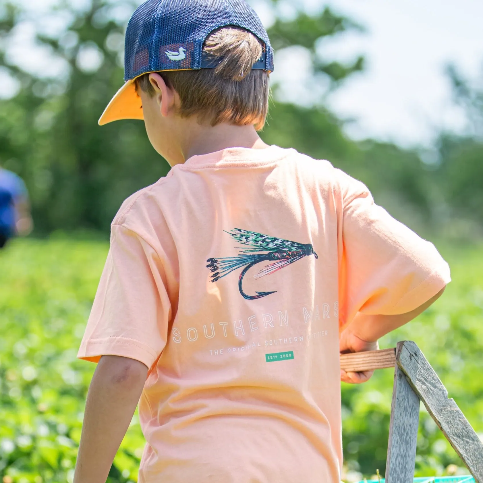 Southern Marsh 21 Youth Fly Out Lines Tee