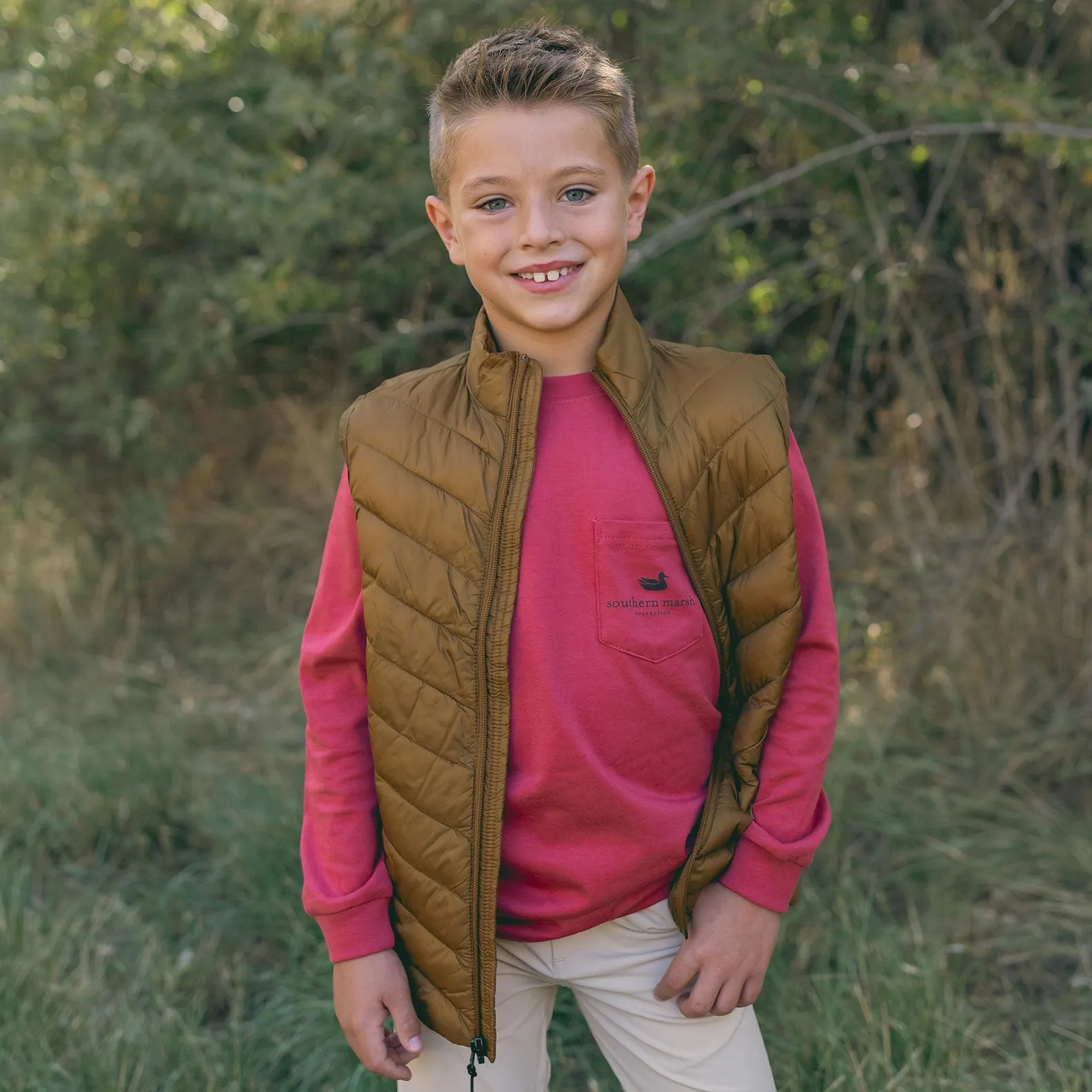 Southern Marsh 21 Youth Mallard Quilted Performance Vest