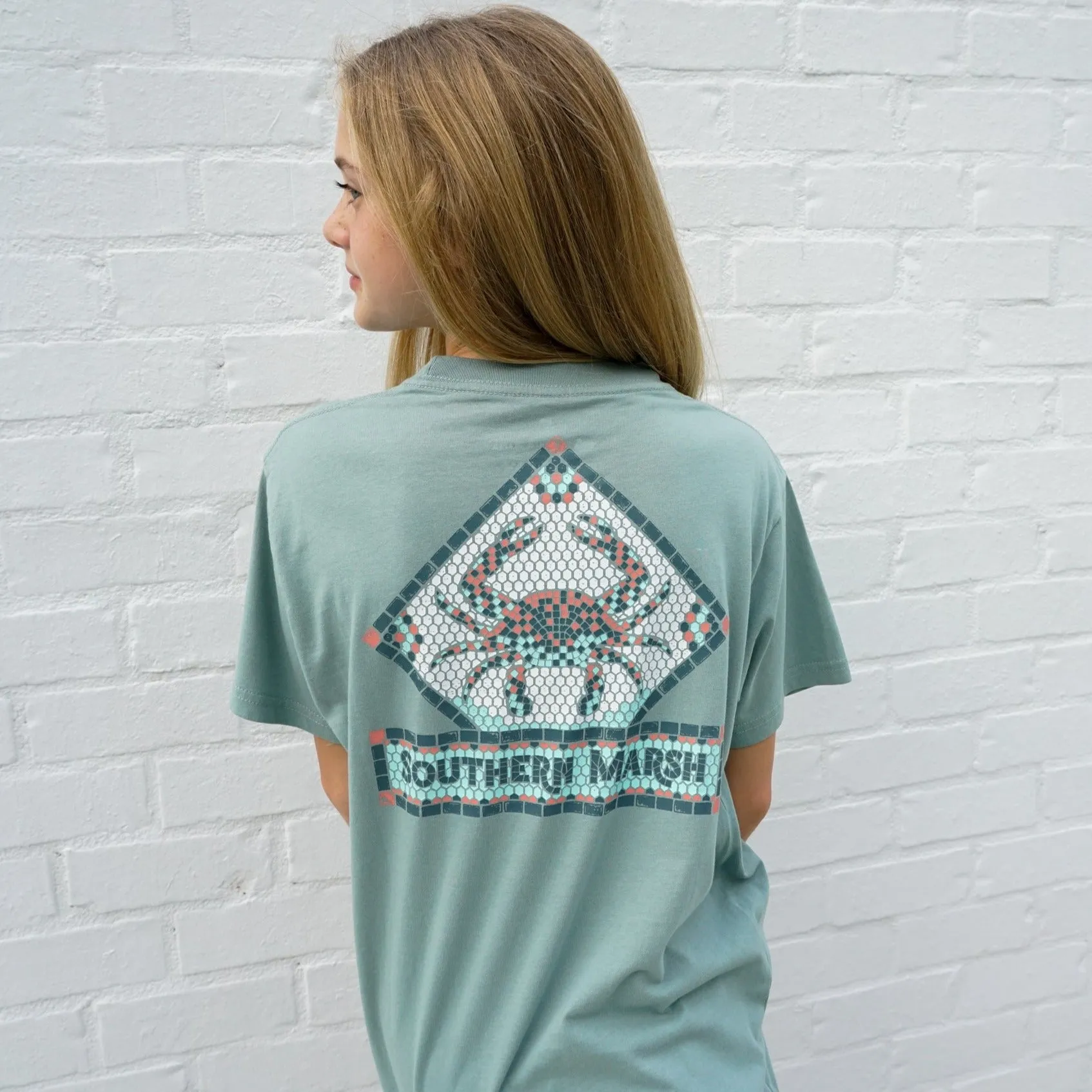 Southern Marsh 21 Youth Mosaic Crab Tee