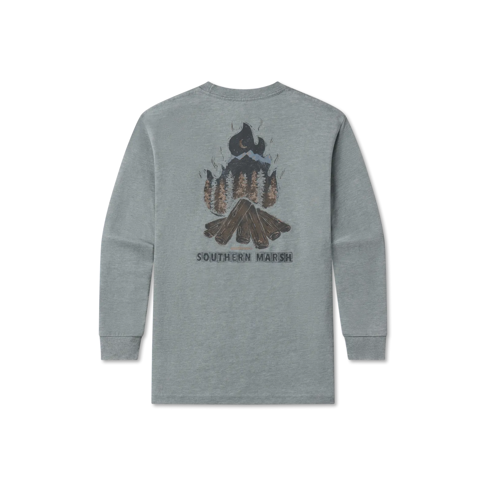 Southern Marsh 21 Youth SEAWASH™ Tee - Campfire - Long Sleeve