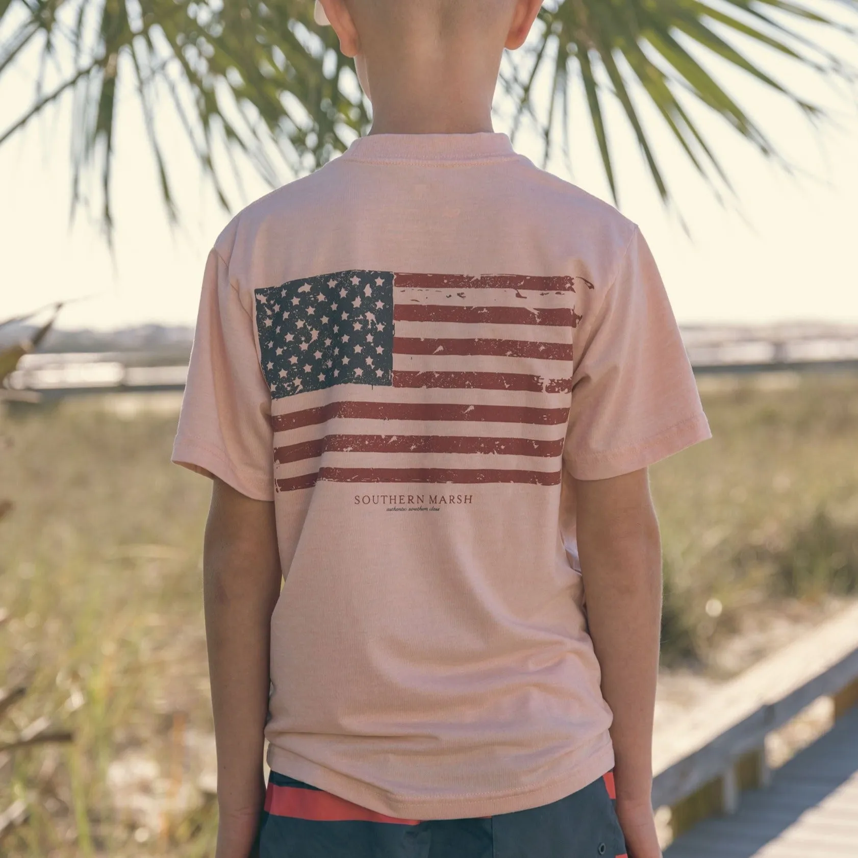 Southern Marsh 21 Youth SEAWASH™ Tee - Vintage Flag