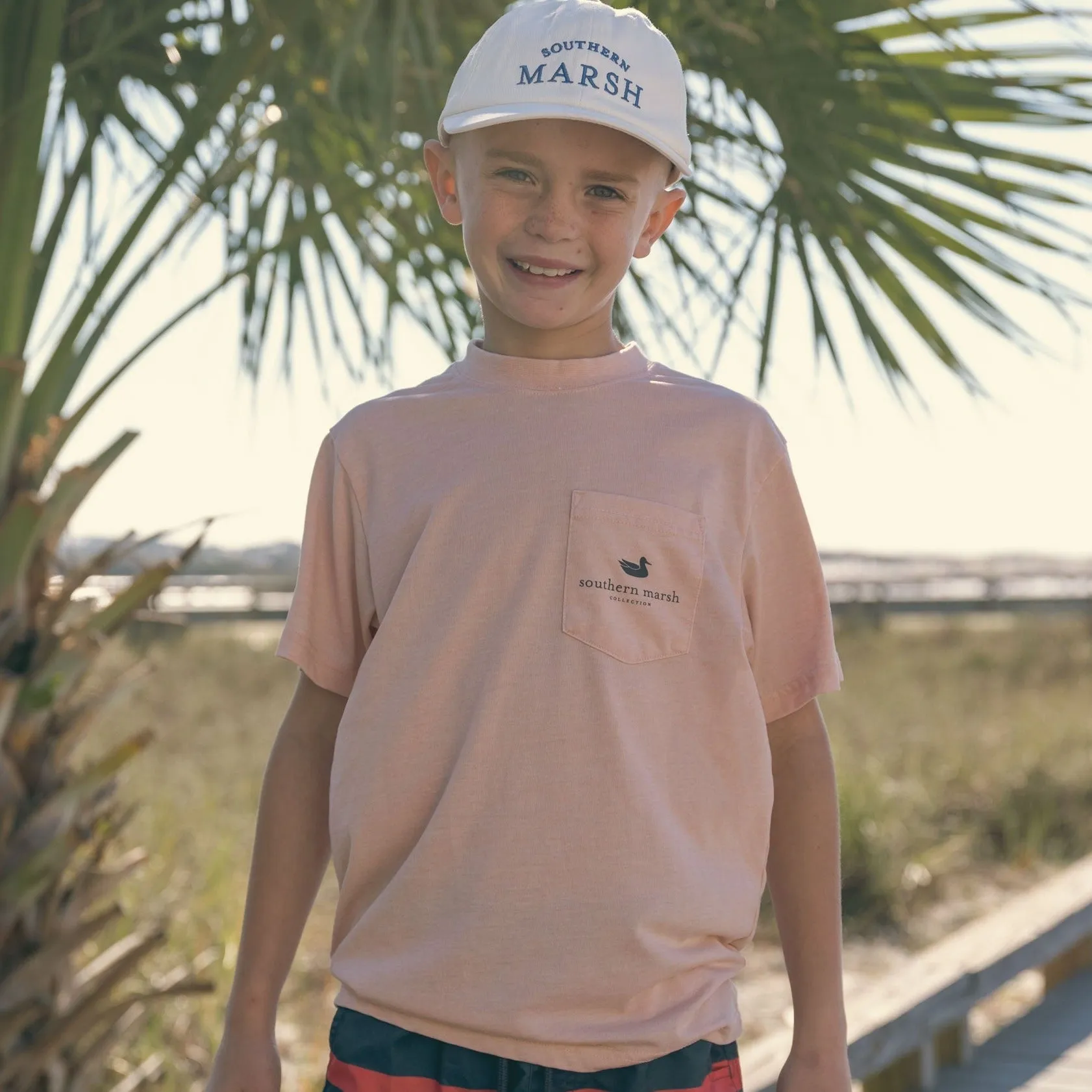 Southern Marsh 21 Youth SEAWASH™ Tee - Vintage Flag