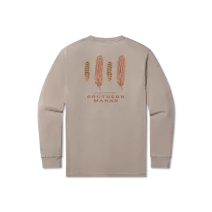 Southern Marsh 21 Youth SEAWASH™ Tee - Waterfowl Feathers - Long Sleeve