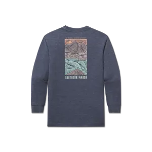 Southern Marsh 21 Youth SEAWASH™ Tee - Woodcut Canoe - Long Sleeve