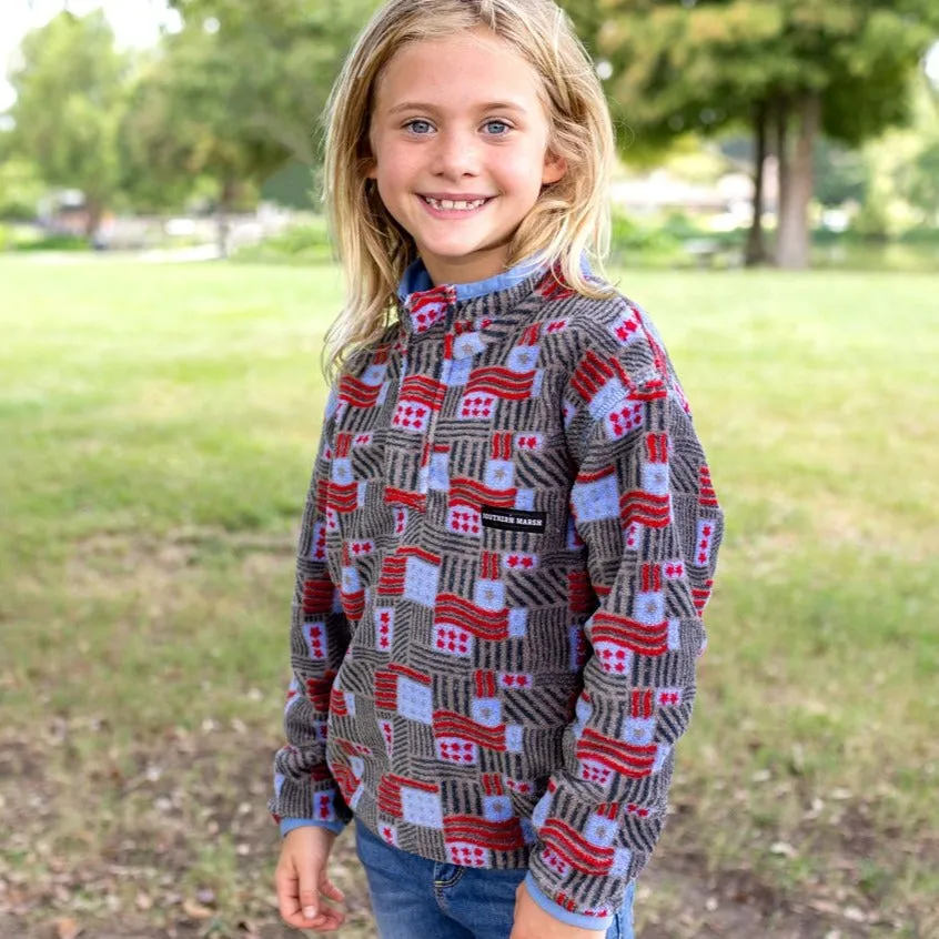 Southern Marsh 21 Youth Star-Spangled Fleece Pullover