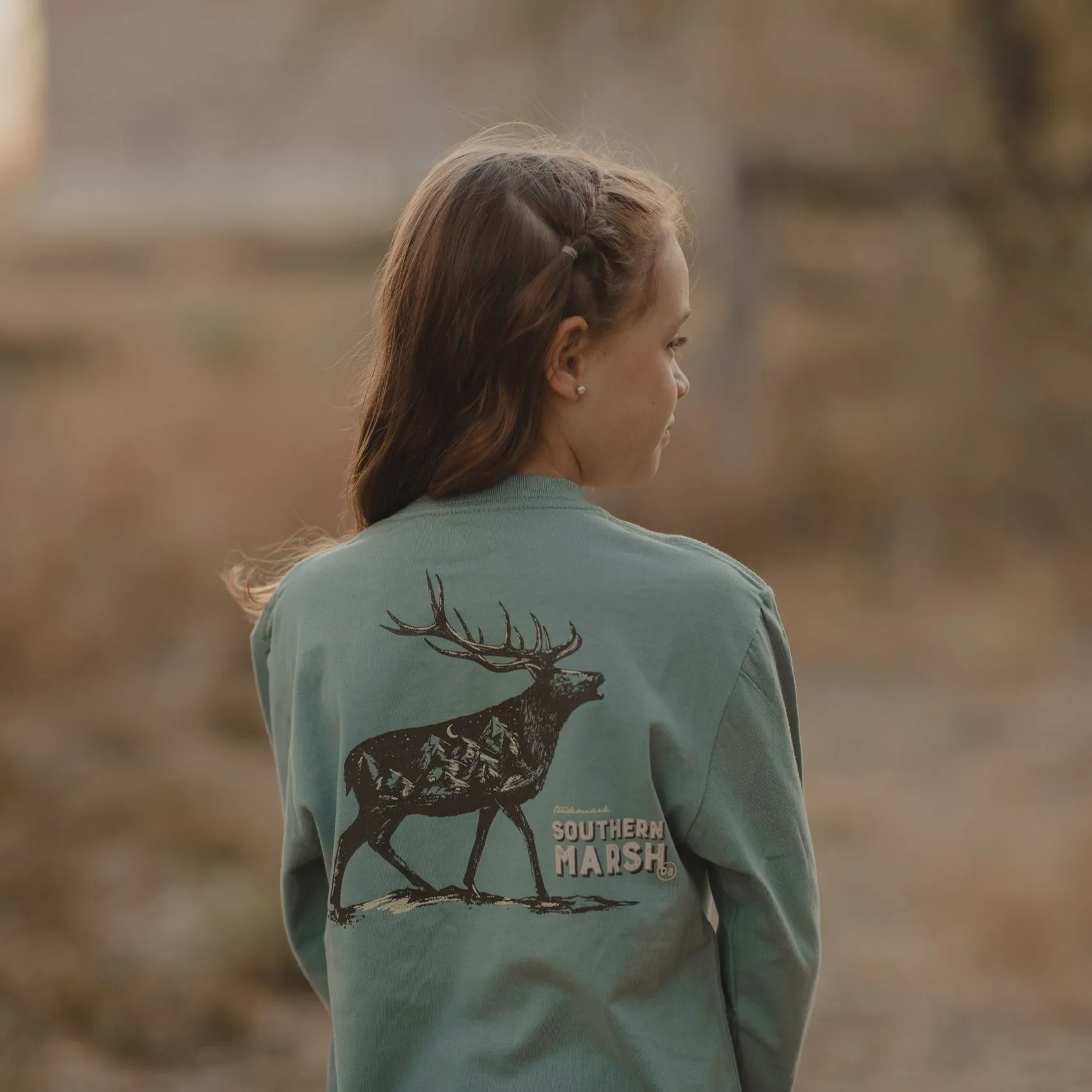 Southern Marsh 21 Youth Starry Silhouette Tee - Elk - Long Sleeve