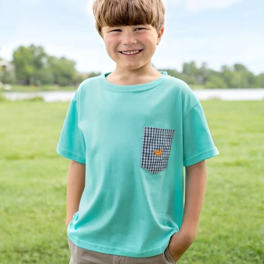 Southern Marsh 21 Youth Stewart Pocket Tee - Gingham