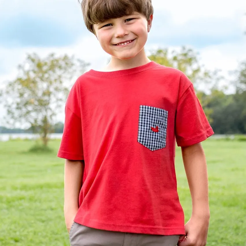 Southern Marsh 21 Youth Stewart Pocket Tee - Gingham