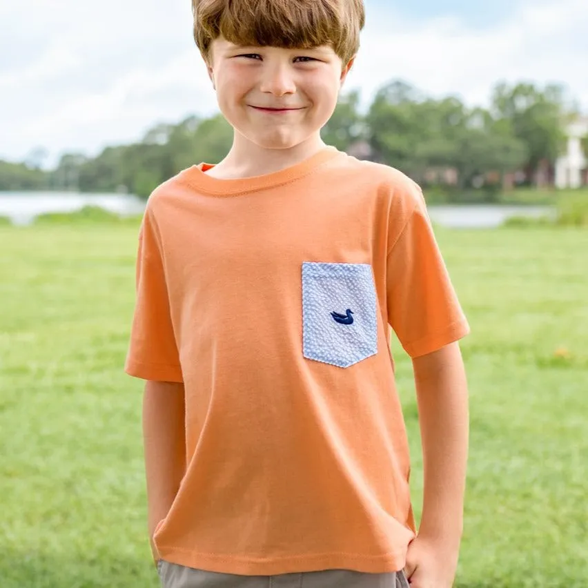Southern Marsh 21 Youth Stewart Pocket Tee - Seersucker