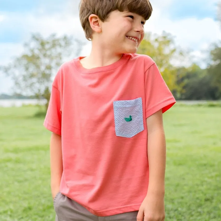 Southern Marsh 21 Youth Stewart Pocket Tee - Seersucker