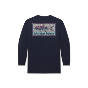 Southern Marsh 21 Youth Tile Fish Tee - Long Sleeve