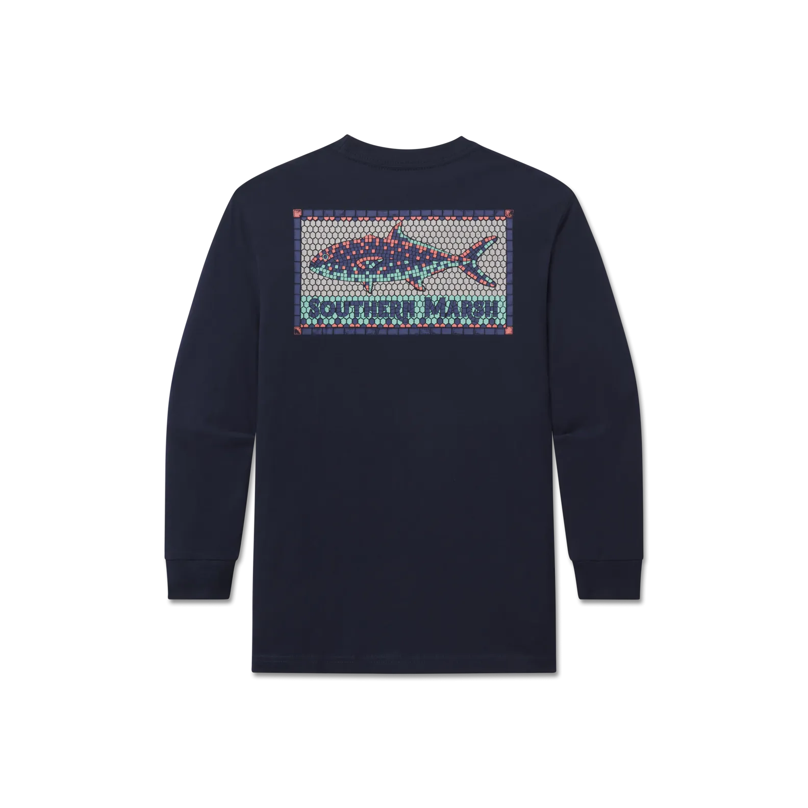 Southern Marsh 21 Youth Tile Fish Tee - Long Sleeve