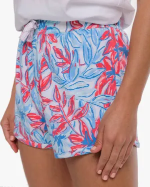 Southern Tide Women's Forever Floral Print Lounge Short - Sunkist Coral