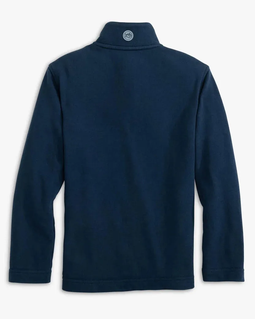 Southern Tide Youth McLain Quarter Zip - Dress Blue