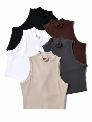 Summer High Neck  Crop Top Anna Kay Co
