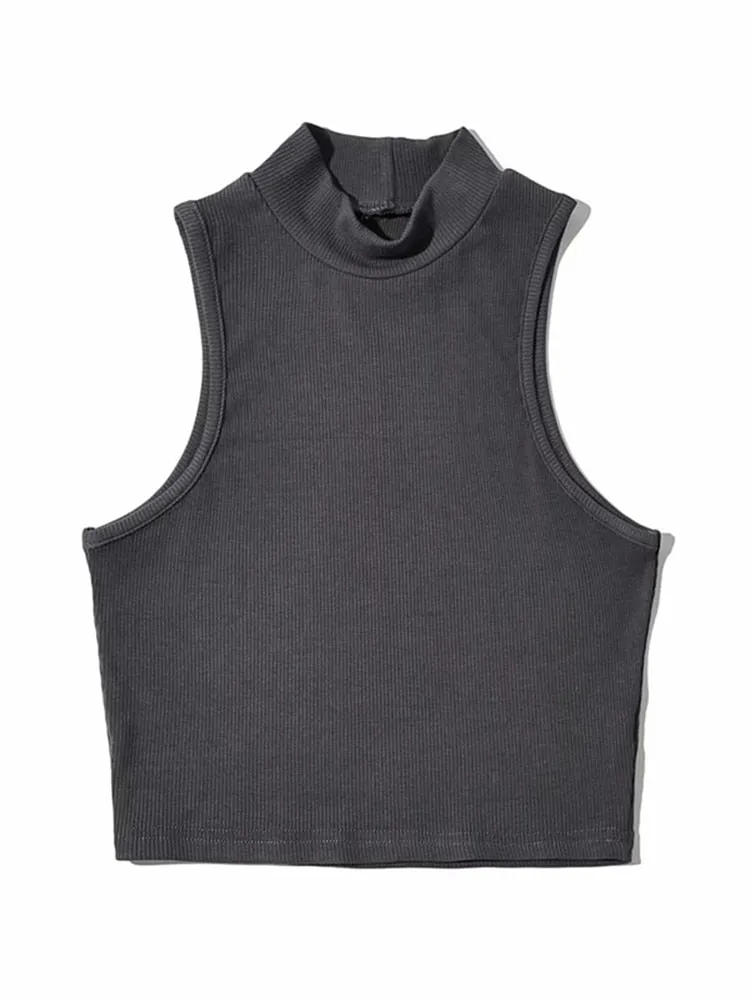 Summer High Neck  Crop Top Anna Kay Co