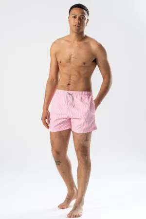Swimshorts - Pale Red/ White