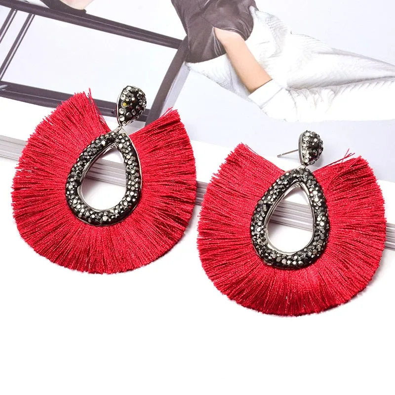 Tassel Drop Earrings Anna Kay Co