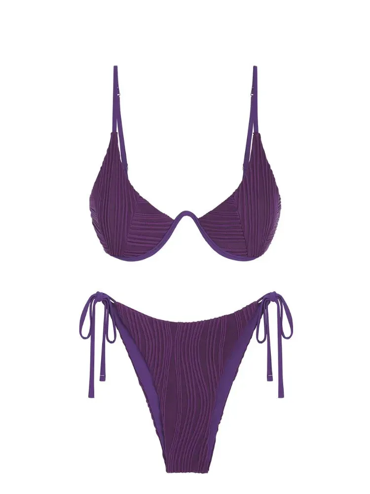 Top (Push Up) And Bottom Mix & Match Bikini Swimwear Anna Kay Co