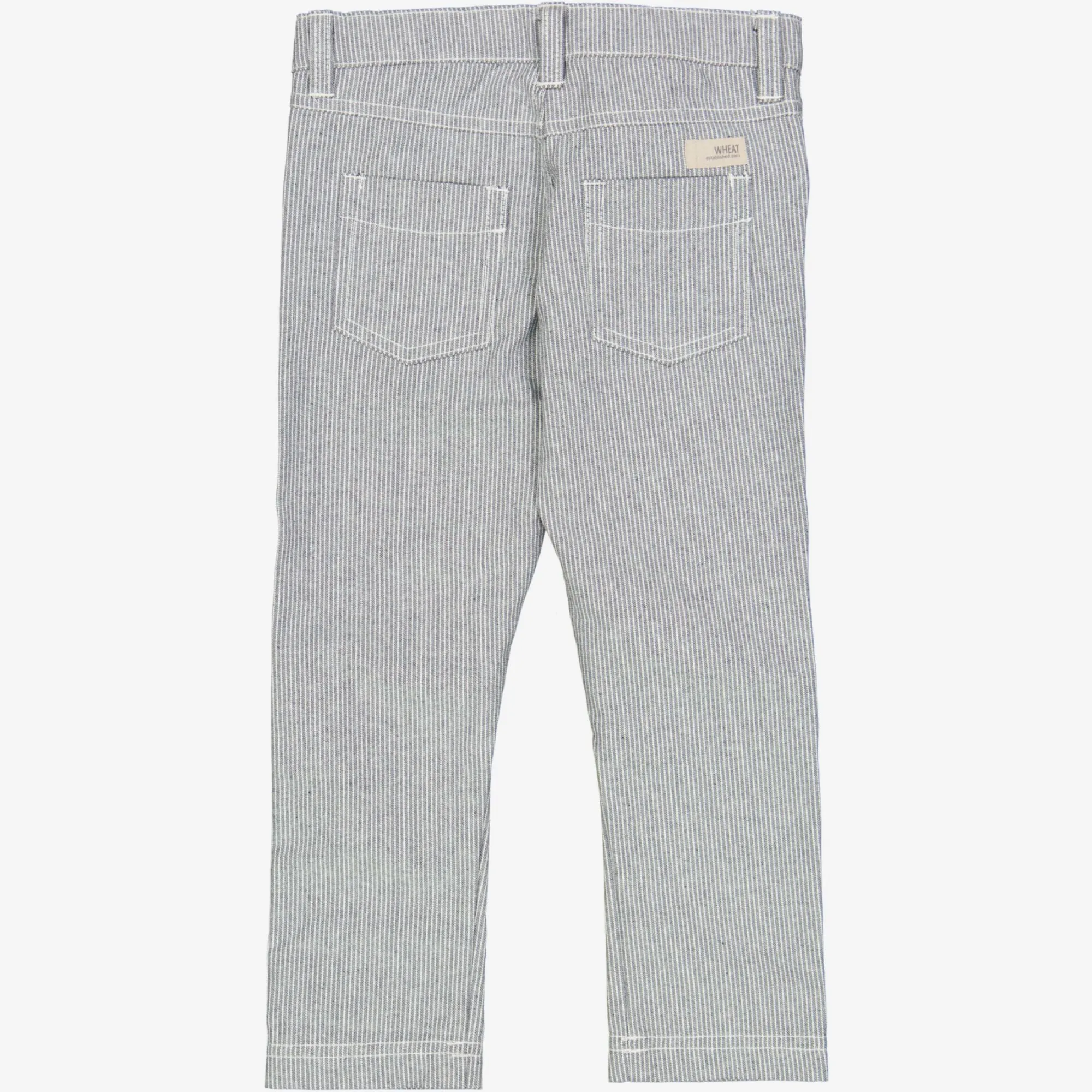 Trousers Edvard - navy denim stripe Wheat