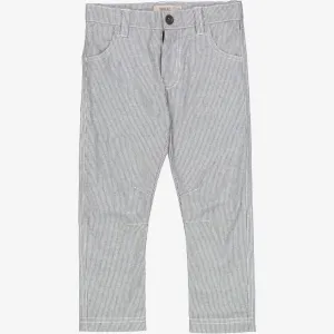Trousers Edvard - navy denim stripe Wheat