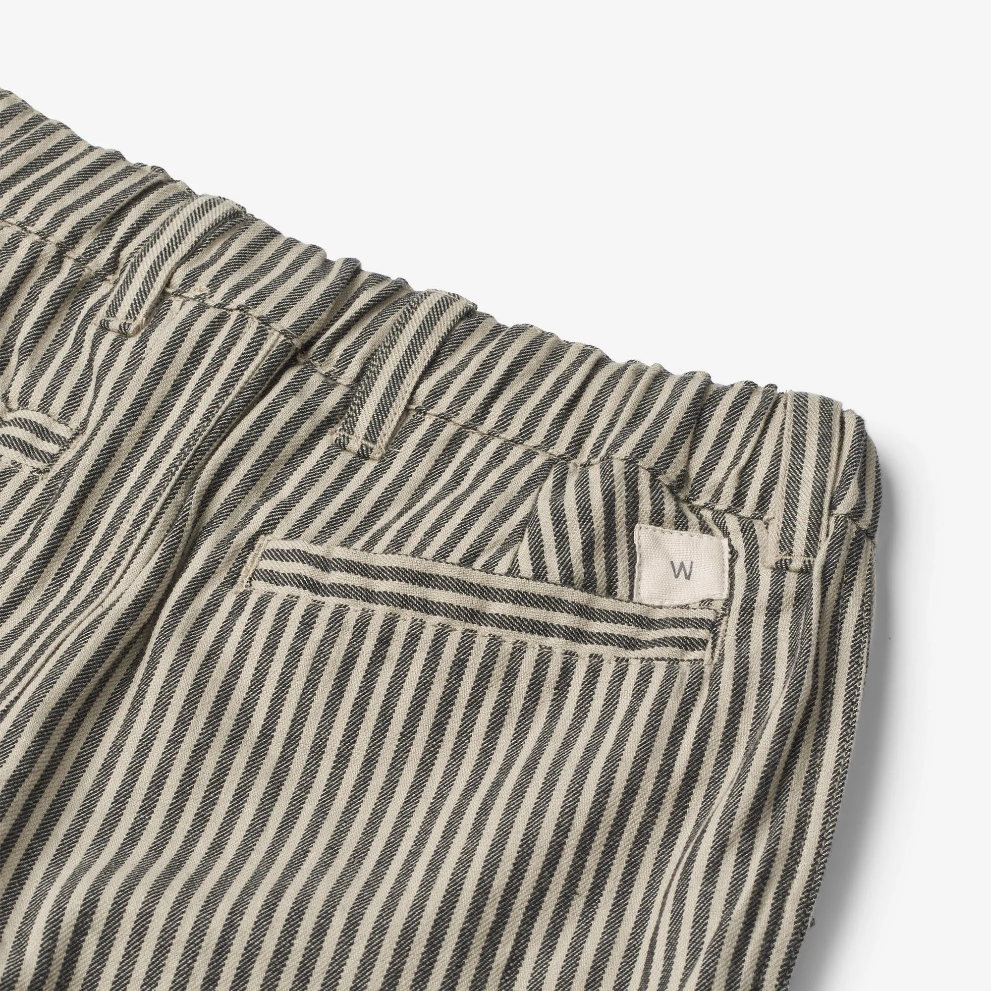 Trousers Egon - black coal stripe Wheat
