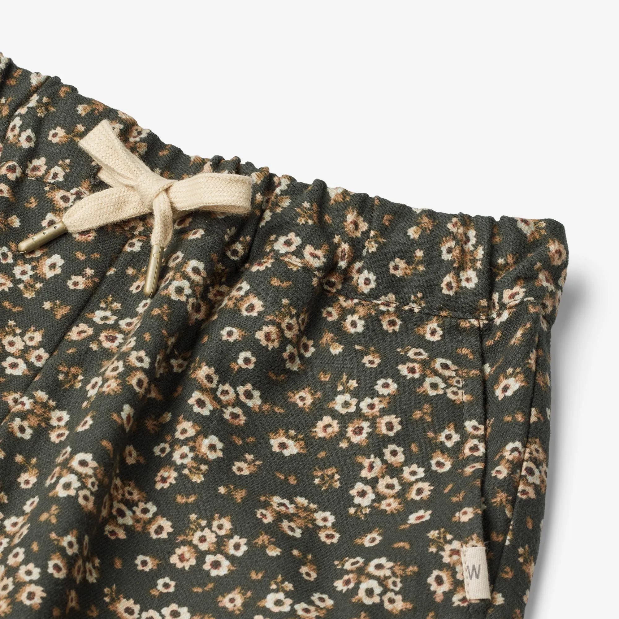 Trousers Shilla - black coal flowers Wheat