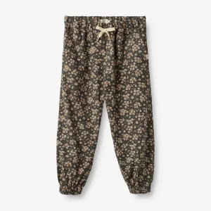Trousers Shilla - black coal flowers Wheat
