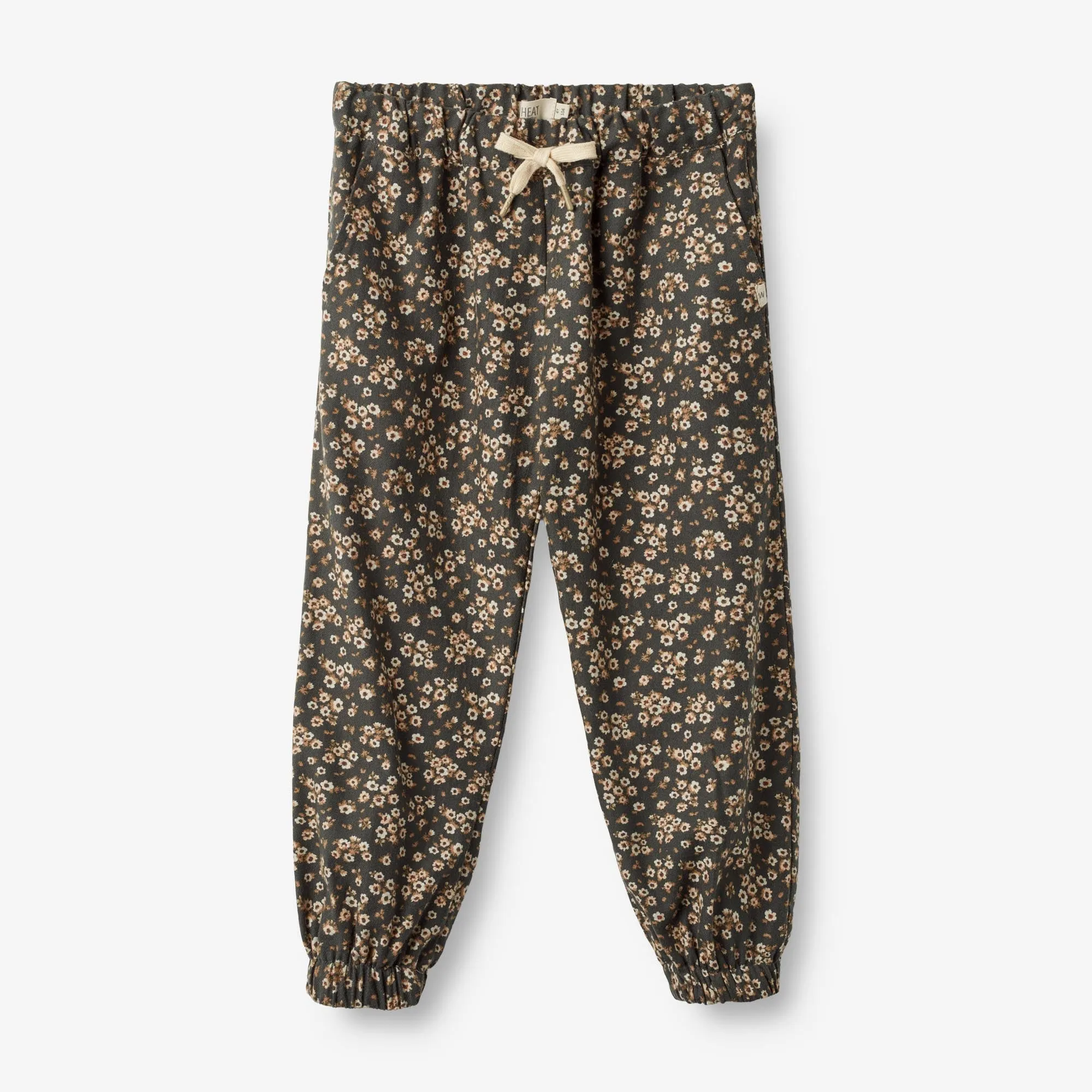 Trousers Shilla - black coal flowers Wheat