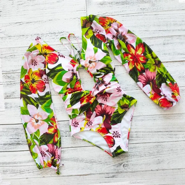 Vintage One Piece Long Sleeve Swimsuit Anna Kay Co