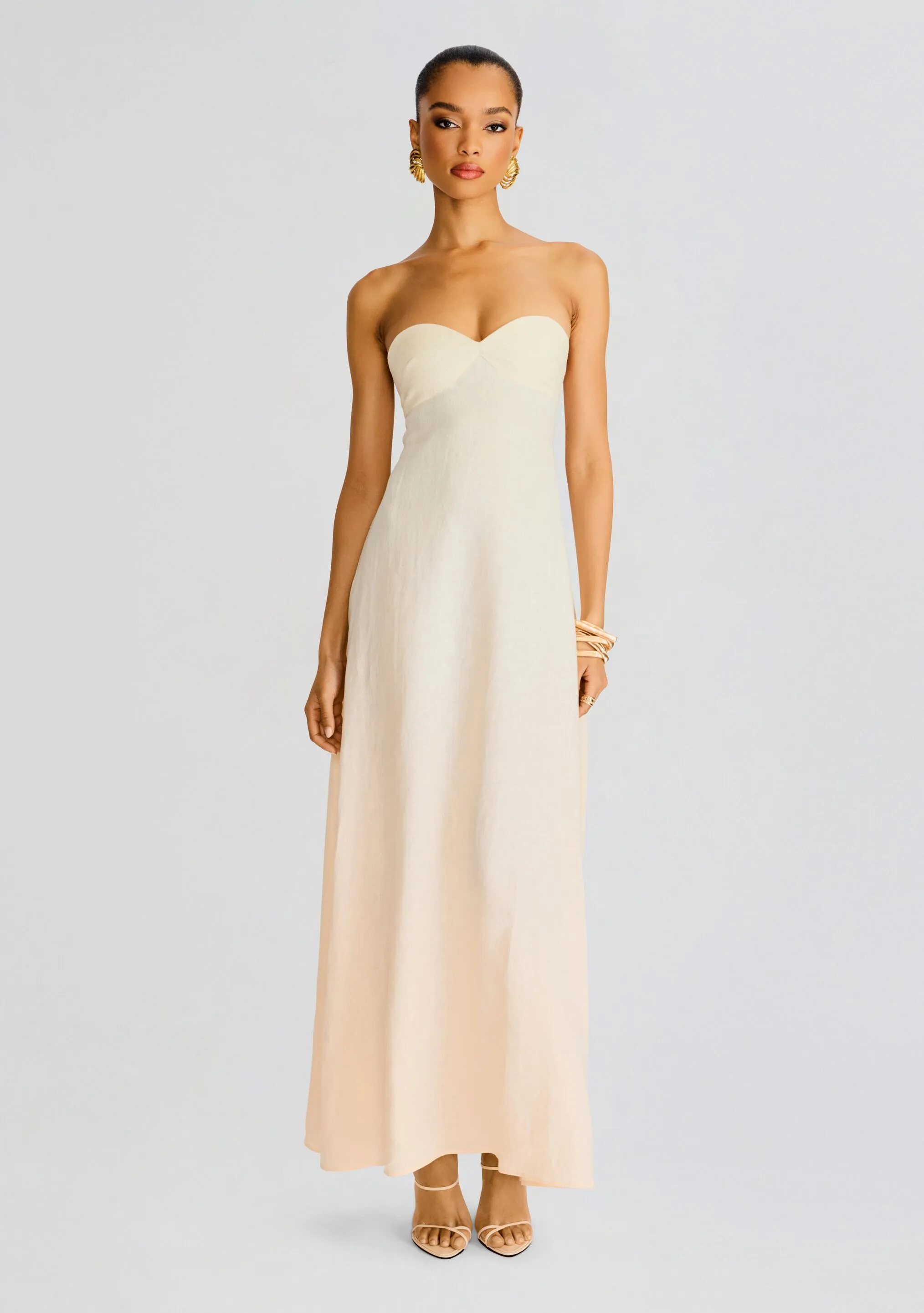 Violet Linen Maxi Dress