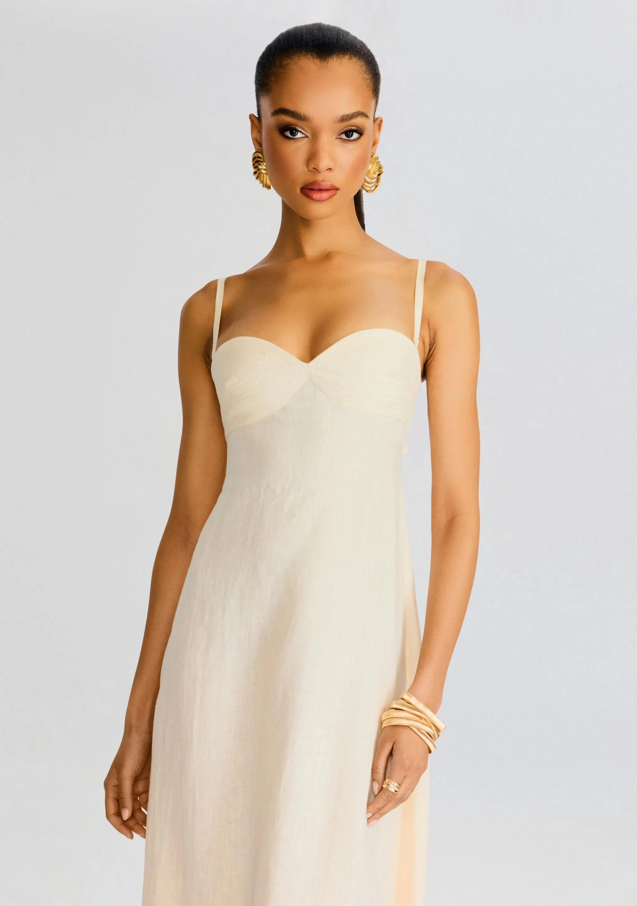Violet Linen Maxi Dress