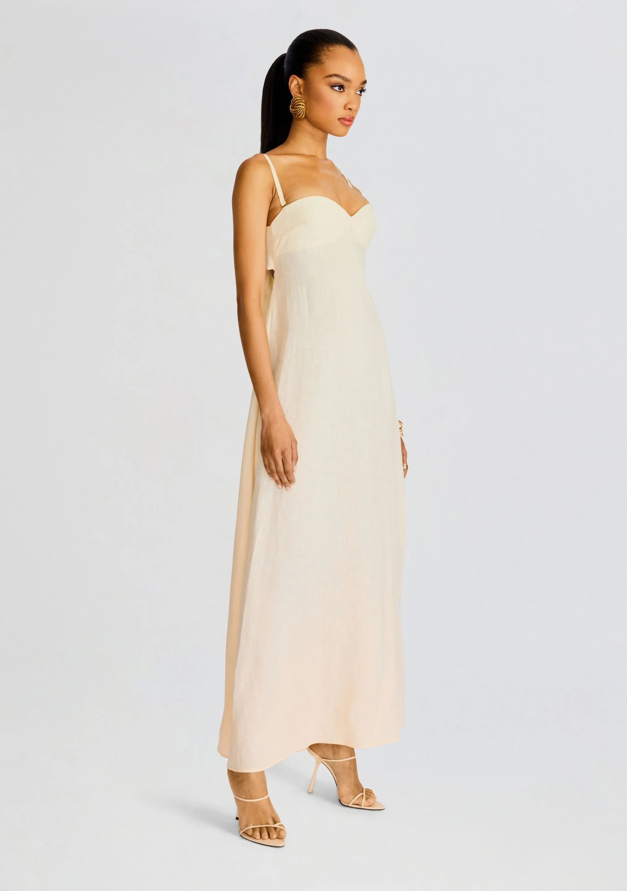Violet Linen Maxi Dress