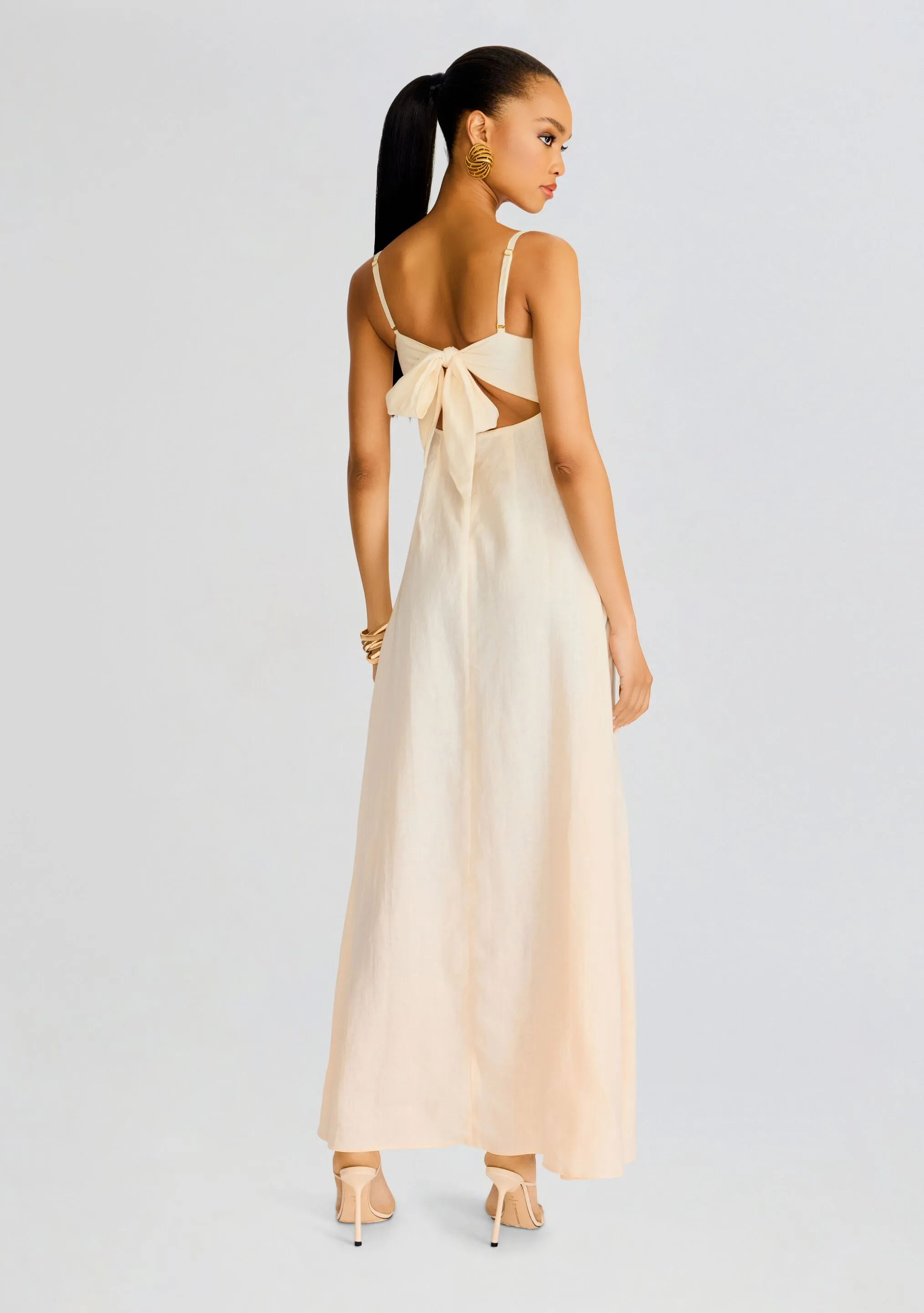 Violet Linen Maxi Dress