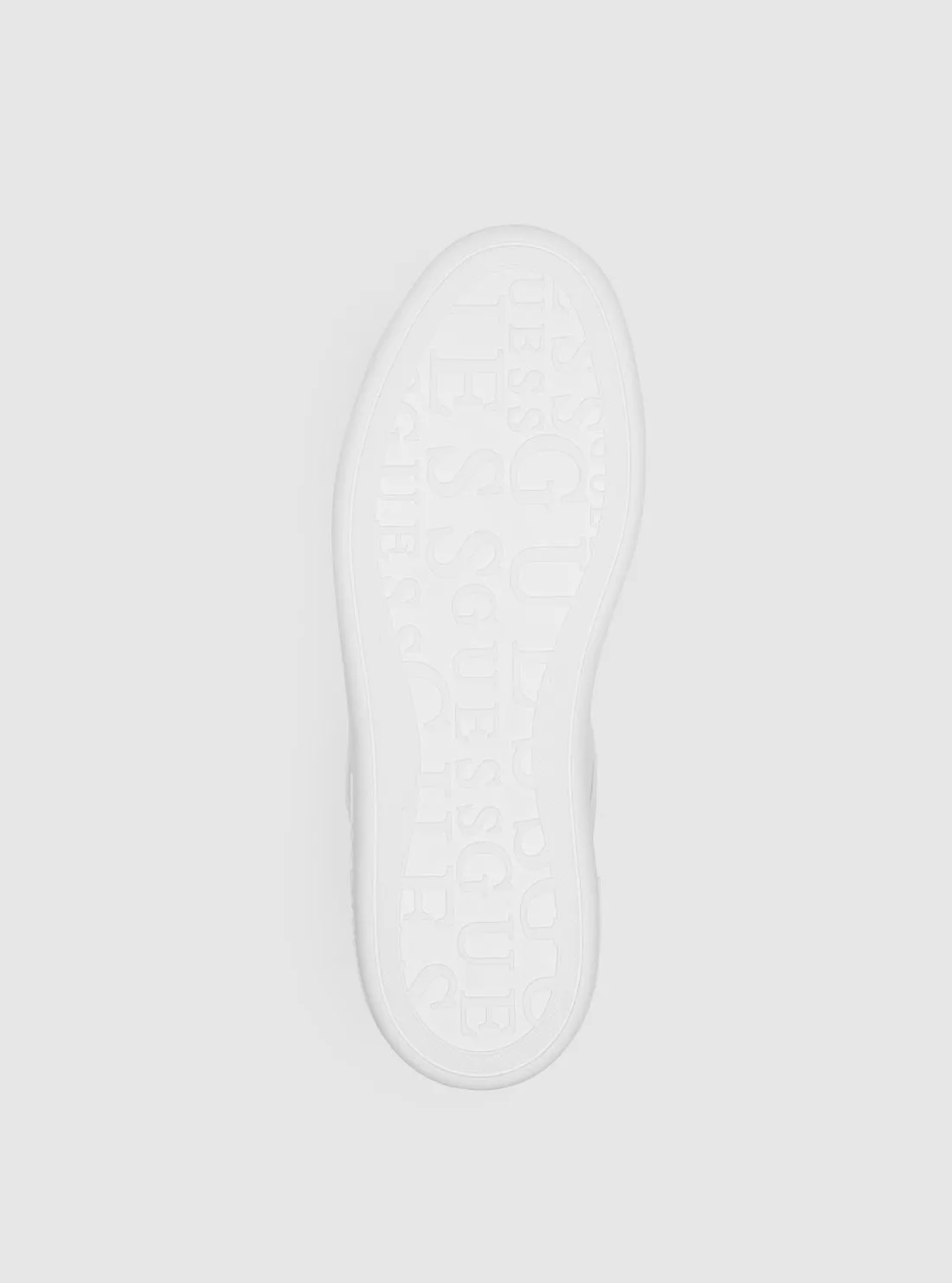 White Brown Roki Low-Top Sneakers Guess