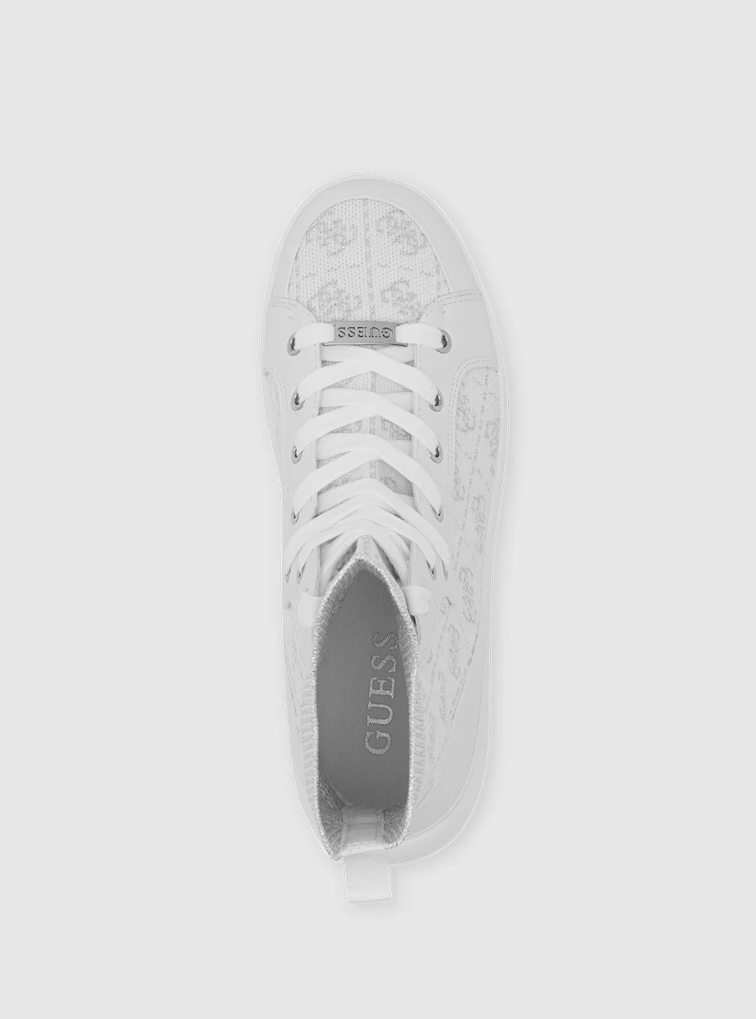 White Mannen High Top Sneakers Guess