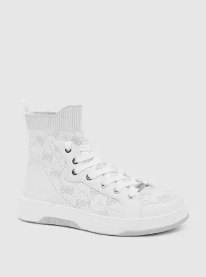 White Mannen High Top Sneakers Guess
