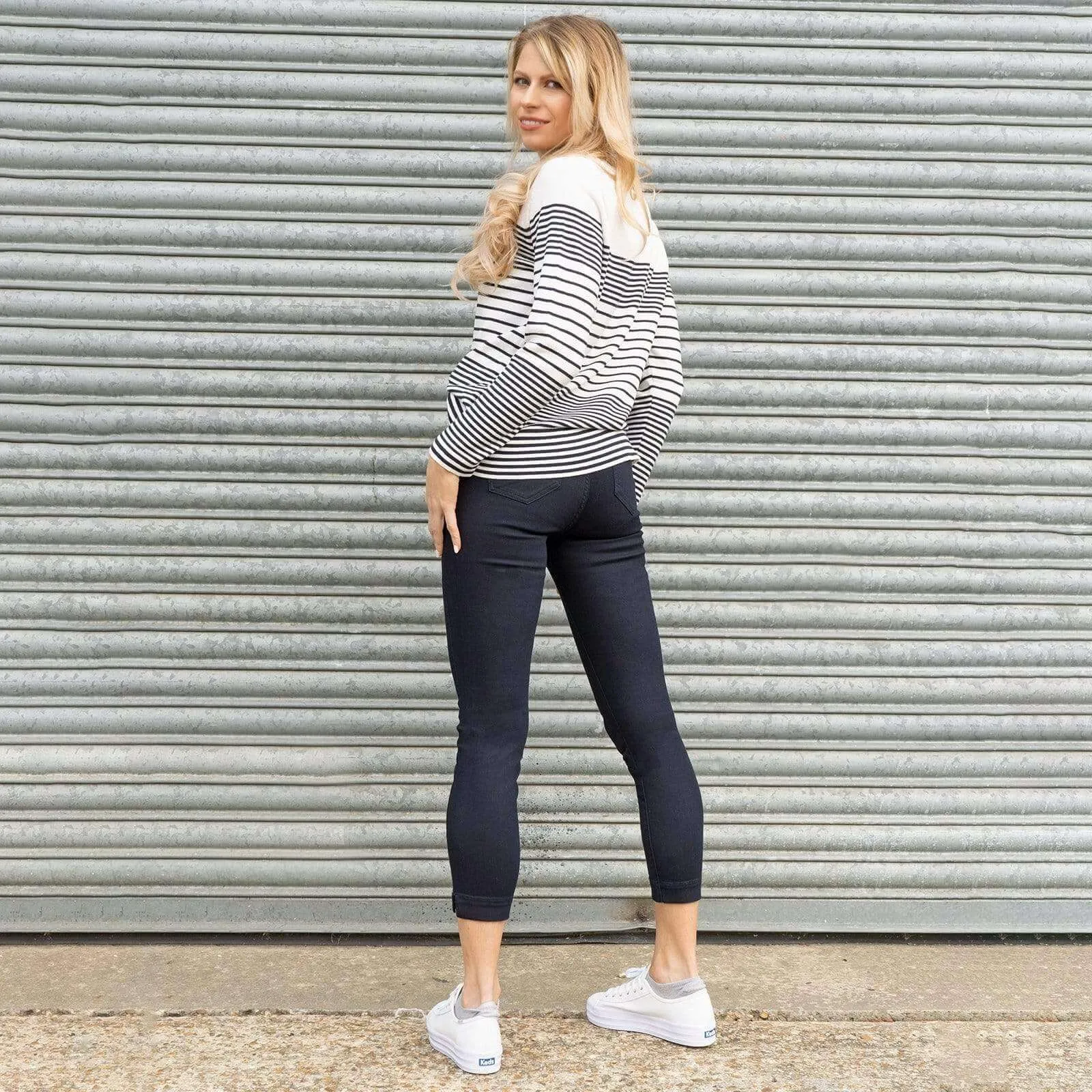 White Stuff Jade Crop Blue Skinny Jeans